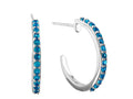 FJC Finejewelers 1.5mm Royal Blue Created Spinel Post-With-Fiction-Back Hoop Earrings
