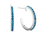 FJC Finejewelers 1.5mm Royal Blue Created Spinel Post-With-Fiction-Back Hoop Earrings