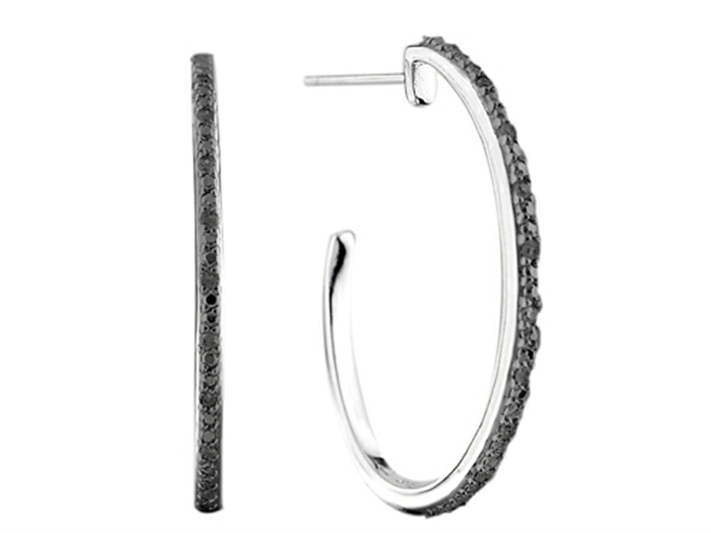 FJC Finejewelers Hoop Earrings with Black Diamond