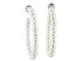 FJC Finejewelers 4.5mm White Cultured Freshwater Cultured Pearl Post-With-Friction-Back Hoop Earrings