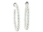 FJC Finejewelers 4.5mm White Cultured Freshwater Cultured Pearl Post-With-Friction-Back Hoop Earrings