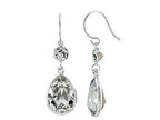 FJC Finejewelers 14x10mm Pear Shape with 6mm Round Clear Genuine Crystals Drop Ear Wire Earrings