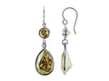 FJC Finejewelers 14x10mm Pear Shape 6mm Round Golden Crystals Drop Ear Wire Earrings