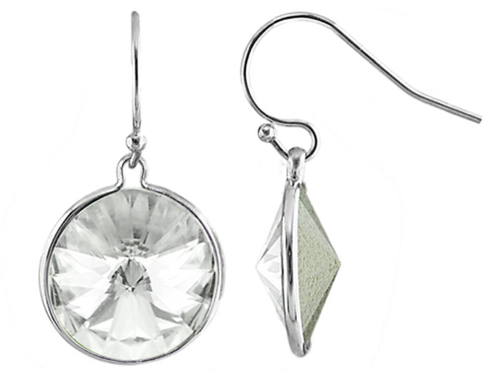Color Craft™ 14mm Round Clear Crystal Genuine Crystal Drop Ball Ear Wire Earrings