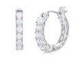 FJC Finejewelers Sterling Silver Created Opal Small Hoop Earrings