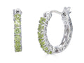 FJC Finejewelers Sterling Silver Peridot Small Hoop Earrings