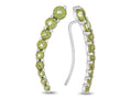 FJC Finejewelers Sterling Silver Peridot Earrings Climbers with Wirehook