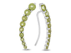 FJC Finejewelers Sterling Silver Peridot Earrings Climbers with Wirehook