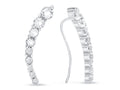FJC Finejewelers Sterling Silver White Topaz Earrings Climbers with Wirehook