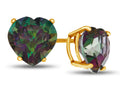 FJC Finejewelers 7x7mm Heart Shaped Mystic Topaz Post-With-Friction-Back Stud Earrings