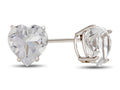 FJC Finejewelers 7x7mm Heart Shaped White Topaz Post-With-Friction-Back Stud Earrings
