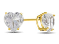 FJC Finejewelers 7x7mm Heart Shaped White Topaz Post-With-Friction-Back Stud Earrings