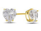 FJC Finejewelers 7x7mm Heart Shaped White Topaz Post-With-Friction-Back Stud Earrings
