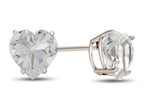 FJC Finejewelers 7x7mm Heart Shaped White Topaz Post-With-Friction-Back Stud Earrings