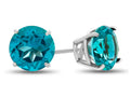FJC Finejewelers 6x6mm Round Coated Paraiba Topaz Post-With-Friction-Back Stud Earrings