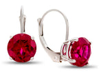 FJC Finejewelers 7x7mm Round Created Ruby Lever-back Drop Earrings