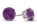 FJC Finejewelers 6mm Round Amethyst Post-With-Friction-Back Stud Earrings