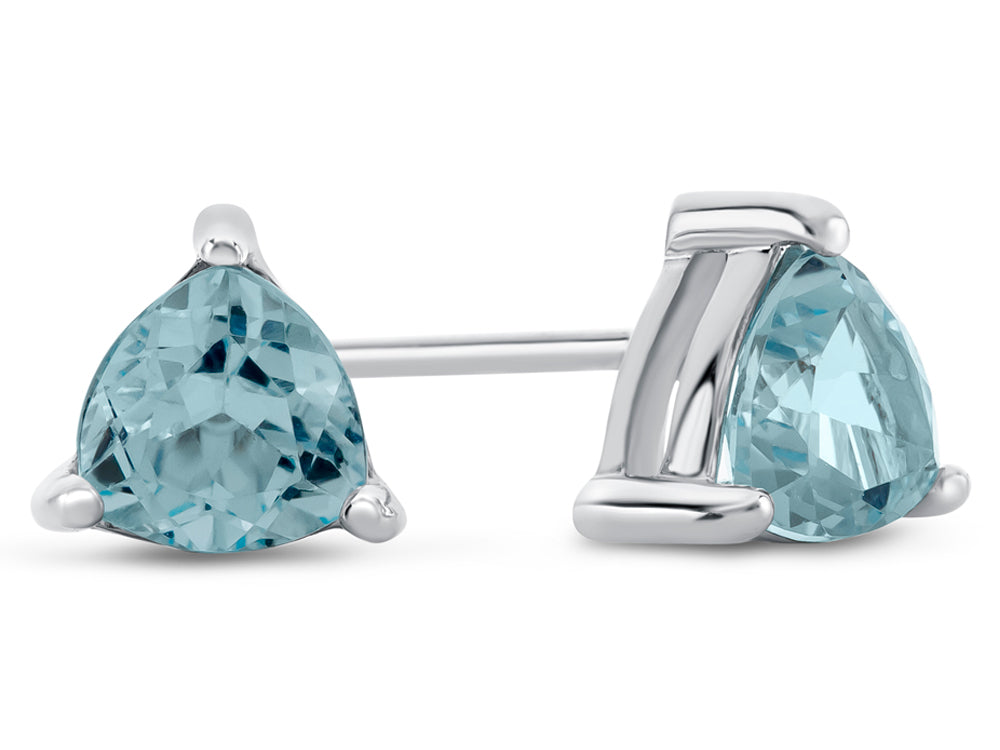FJC Finejewelers 6x6mm Trillion Sky Blue Topaz Post-With-Friction-Back Stud Earrings