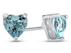 FJC Finejewelers 6x6mm Heart Shaped Sky Blue Topaz Post-With-Friction-Back Stud Earrings