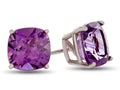 FJC Finejewelers 6x6mm Cushion-Cut Amethyst Post-With-Friction-Back Stud Earrings