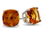 FJC Finejewelers 6x6mm Cushion-Cut Citrine Post-With-Friction-Back Stud Earrings
