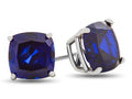 FJC Finejewelers 6x6mm Cushion-Cut Created Blue Sapphire Post-With-Friction-Back Stud Earrings