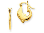 FJC Finejewelers 14k Yellow Gold Polished Dolphin Hoop Earrings