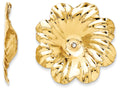 FJC Finejewelers 14k Yellow Gold Polished Floral Earring Jackets