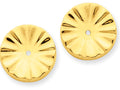 FJC Finejewelers 14k Yellow Gold Polished Sunburst Earring Jackets