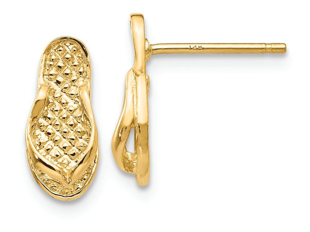 FJC Finejewelers 14k Yellow Gold Flip Flop Earrings