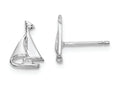 FJC Finejewelers 14k White Gold White Mini Sailboat Post Earrings