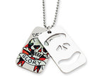 Ed Hardy Death and Glory 2-piece Dog Tag Painted Necklace