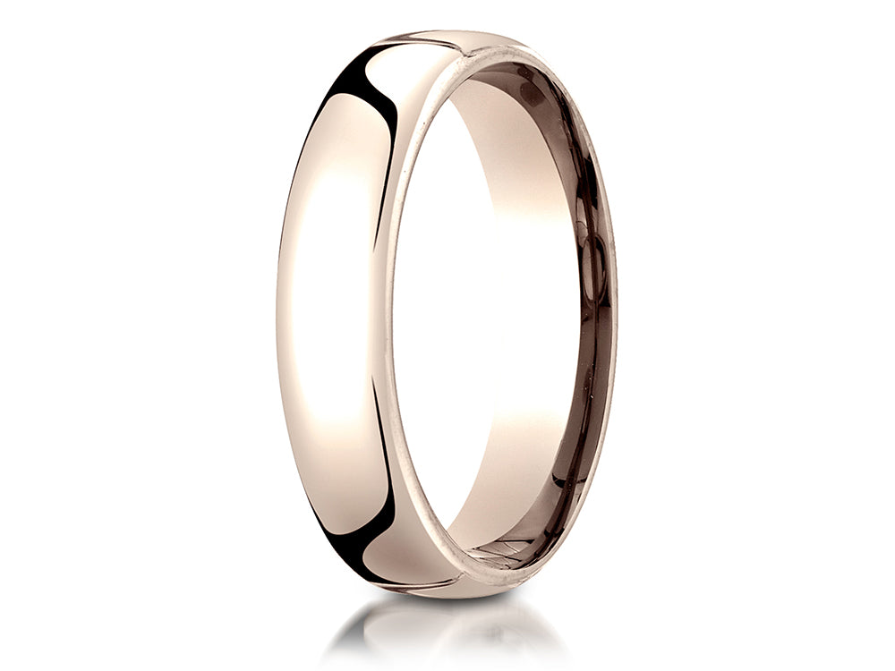 Benchmark® 14k Rose Gold 5.5mm European Comfort-fit Ring