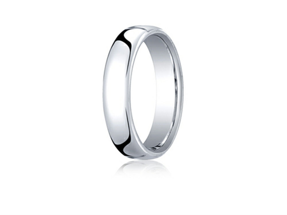 Benchmark® 18k White Gold 5.5mm European Comfort-fit Ring