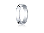 Benchmark® 18k White Gold 5.5mm European Comfort-fit Ring