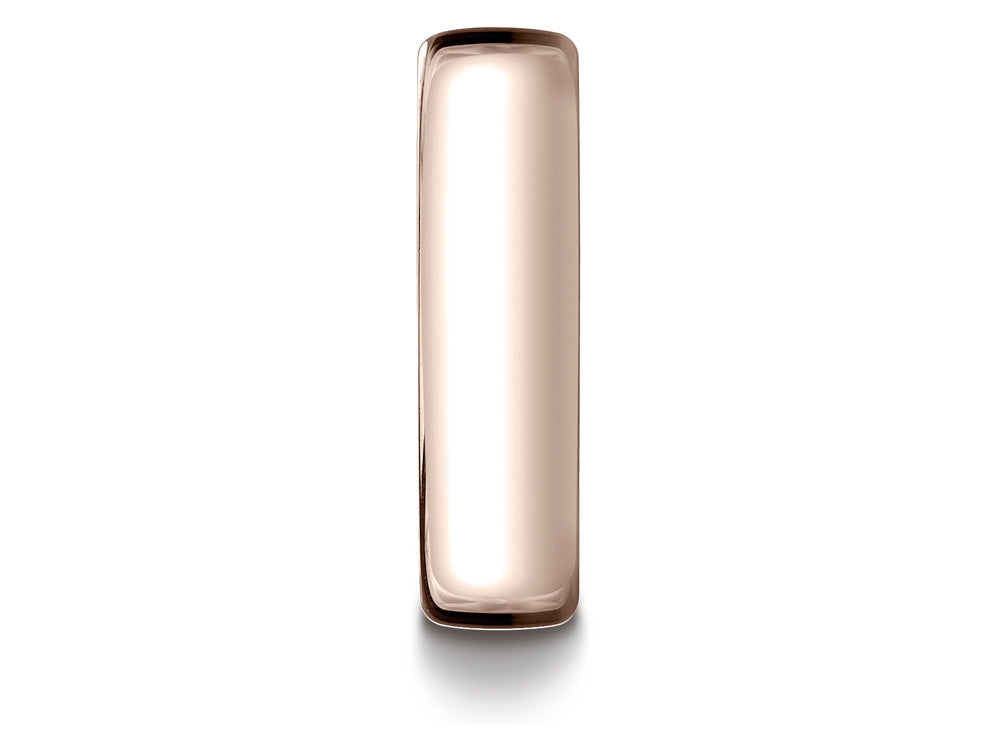 Benchmark® 14k Rose Gold 6.5mm European Comfort-fit™ Wedding Band / Ring