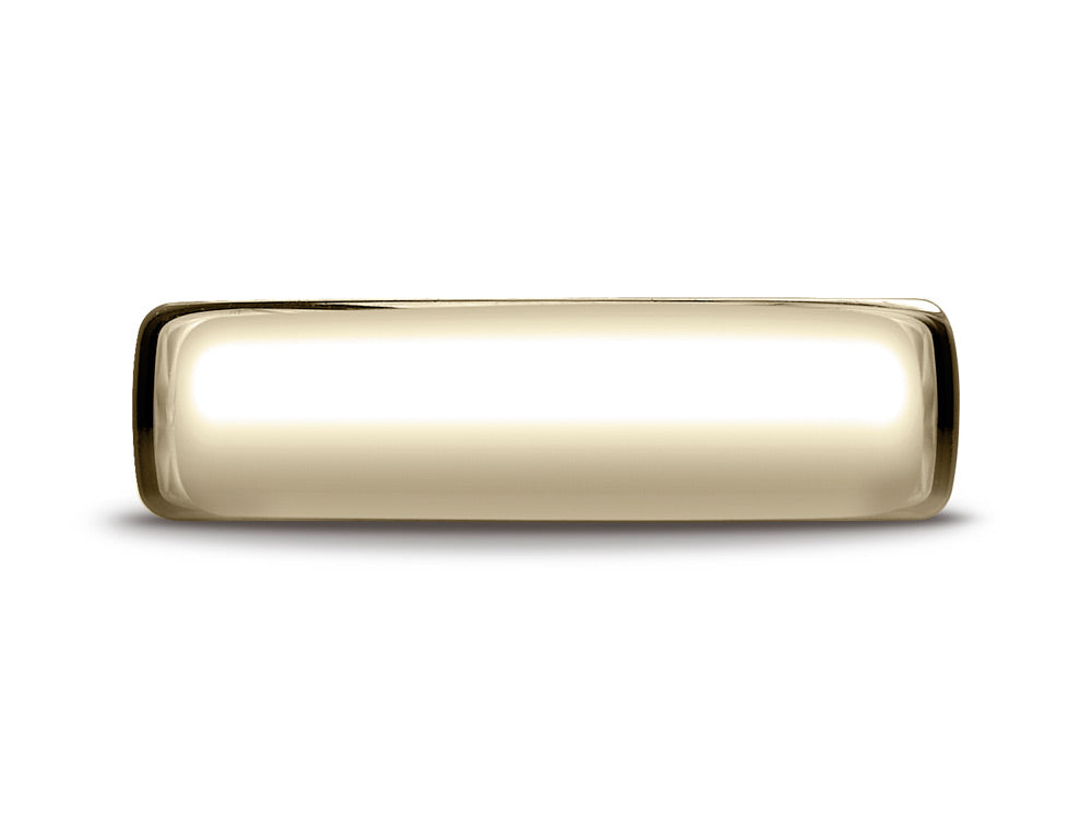 Benchmark® 18k White Gold 6.5mm European Comfort-fit Ring