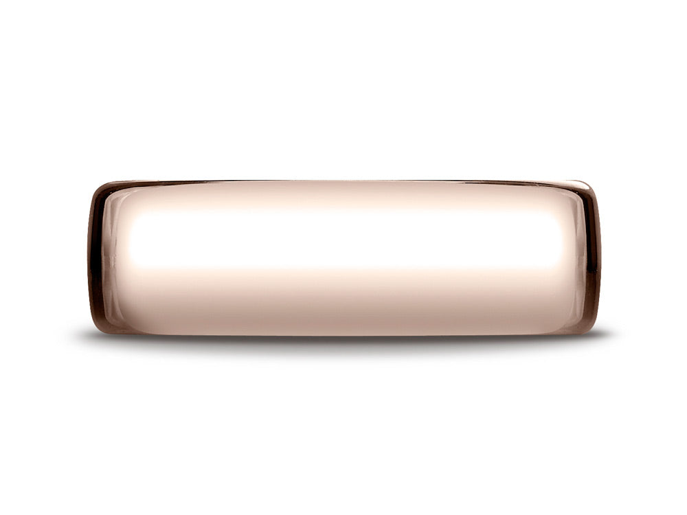 Benchmark® 14k Rose Gold 7.5mm European Comfort-fit™ Wedding Band / Ring
