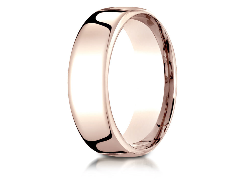 Benchmark® 14k Rose Gold 7.5mm European Comfort-fit™ Wedding Band / Ring