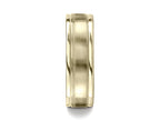 Benchmark® 7mm Comfort-fit Satin-finished With Milgrain Four-sided Carved Design Wedding Band Ring