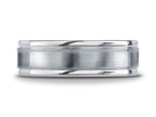 Benchmark® 7mm Comfort-fit Satin-finished With Milgrain Four-sided Carved Design Wedding Band Ring