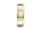 Benchmark® 7mm Comfort-fit High Polished Four-sided Carved Design Wedding Band Ring