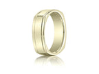 Benchmark® 7mm Comfort-fit High Polished Four-sided Carved Design Wedding Band Ring