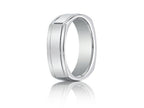 Benchmark® 7mm Comfort-fit High Polished Four-sided Carved Design Wedding Band Ring