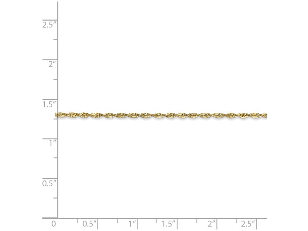 FJC Finejewelers 30 Inch 14k Yellow Gold 1.5mm bright-cut Extra-light Rope Chain Necklace
