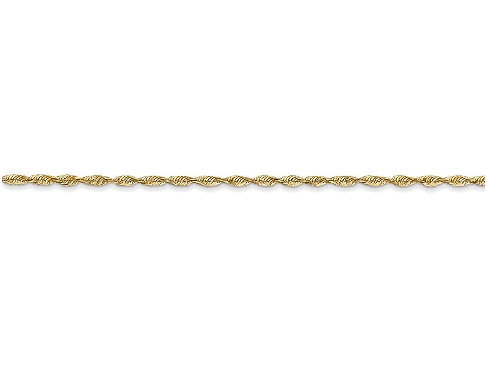 FJC Finejewelers 9 Inch 14k Yellow Gold 1.5mm bright-cut Extra-light Rope Chain Ankle Bracelet