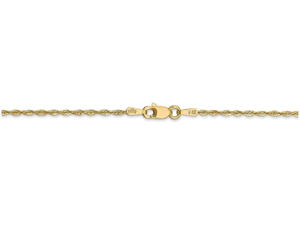FJC Finejewelers 9 Inch 14k Yellow Gold 1.5mm bright-cut Extra-light Rope Chain Ankle Bracelet