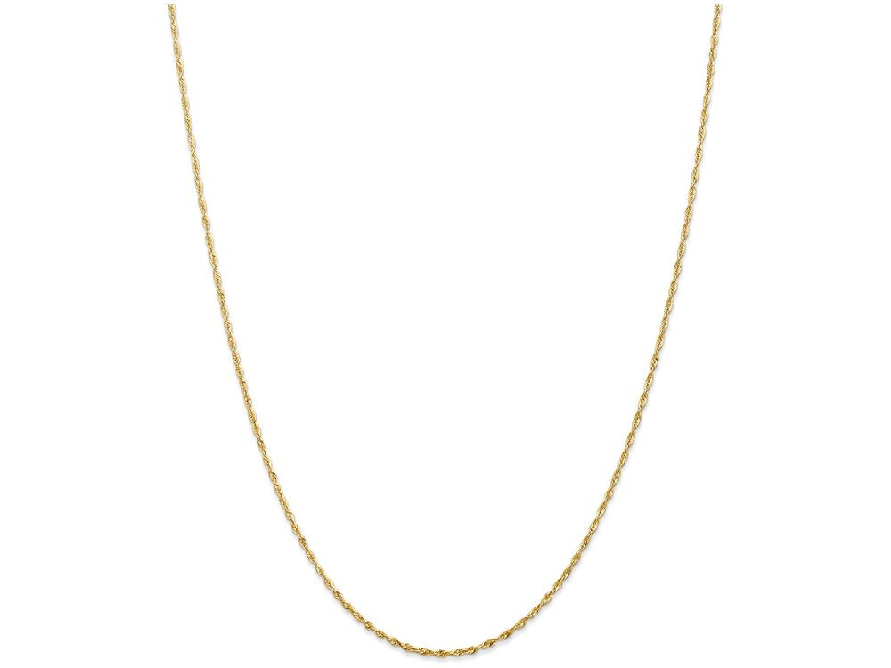 FJC Finejewelers 9 Inch 14k Yellow Gold 1.5mm bright-cut Extra-light Rope Chain Ankle Bracelet
