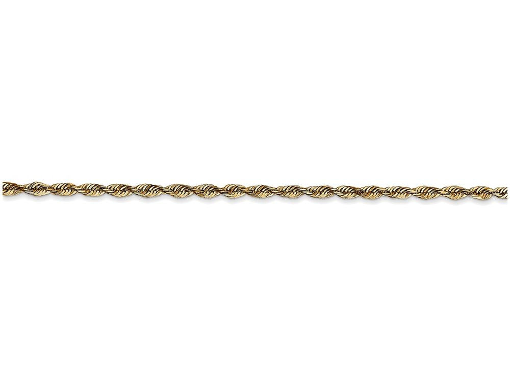 FJC Finejewelers 16 Inch 14k Yellow Gold 2.0mm Bright-cut Extra-light Rope Chain Necklace
