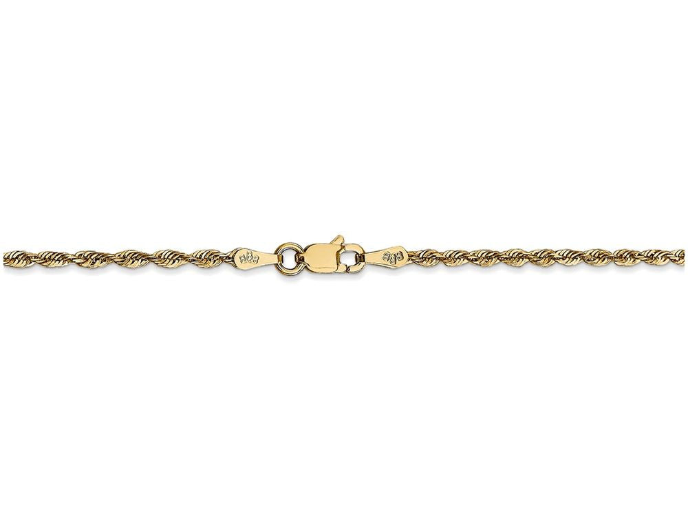 FJC Finejewelers 24 Inch 14k Yellow Gold 2.0mm Bright-cut Extra-light Rope Chain Necklace